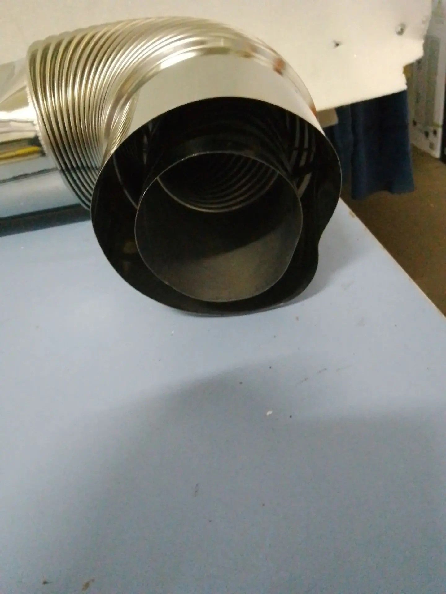 Комплект MIZUDO: дымоход коаксиальный 80/120 - 1100 мм с адаптером 60/80, нерж. сталь, универсальный